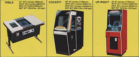Radarscope cabinet variants